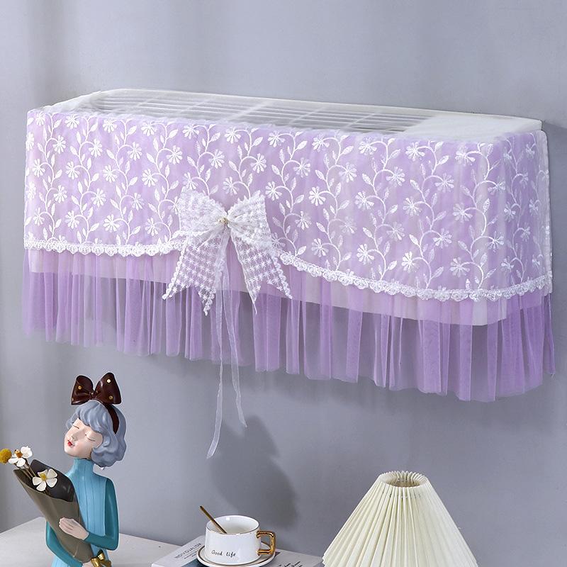 1pc Conditioner Cover Prevent Direct Blowing Bow-Tie Windshield Curtain Hanging Air Dust-proof