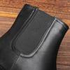 Size 40~46 Men Heightened Shoes Fashion Men high-heeled Boots Leather Chelsea Ankle Boots