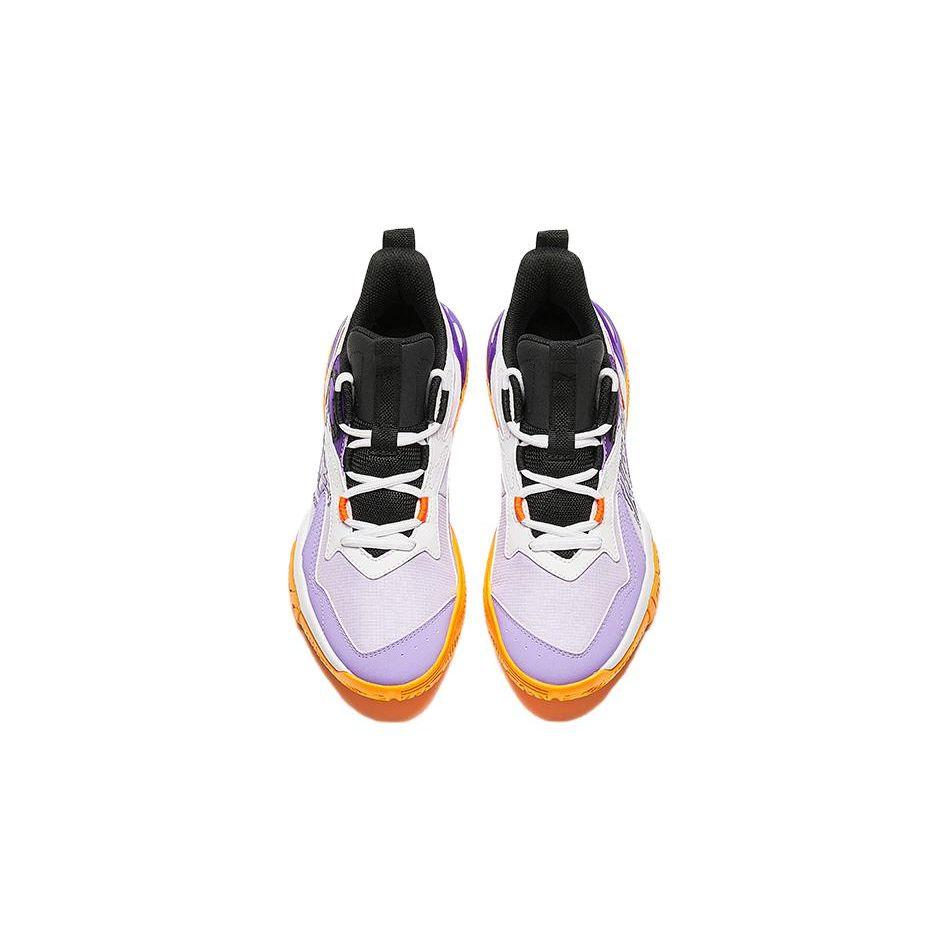 Anta Kids Low Top Basketball Shoes Kids Sneakers White Purple A312411104-2