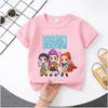 Kpop Demon Hunters Children's T Shirt Short Sleeve Saja Boys Kdis T-shirt Cute Kpop Demon Hunters Harajuku Tshirt for Boys Girls