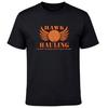 Distressed Hawk Wing Badge Quote Graphic Man's T-Shirt