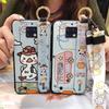 Shockproof Soft case Phone Case For Oukitel WP6 Kickstand Wristband Dirt-resistant Lanyard Silicone Ring Cute Cartoon