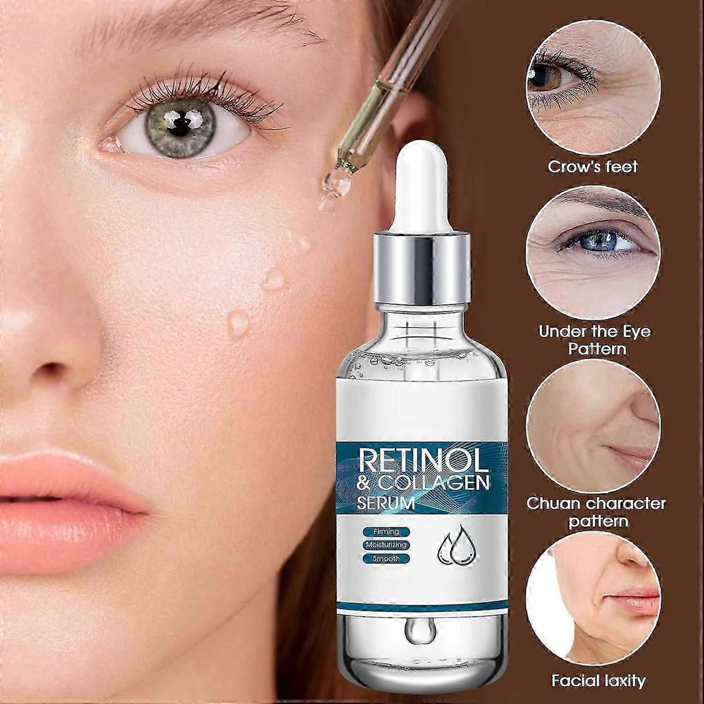 Retinol Serum for Face with Hyaluronic Acid & Collagen, Anti-Aging Face Serum for Women & Men | Reduces Wrinkles, Skin Smoothing, Pore Tightener & Hyd