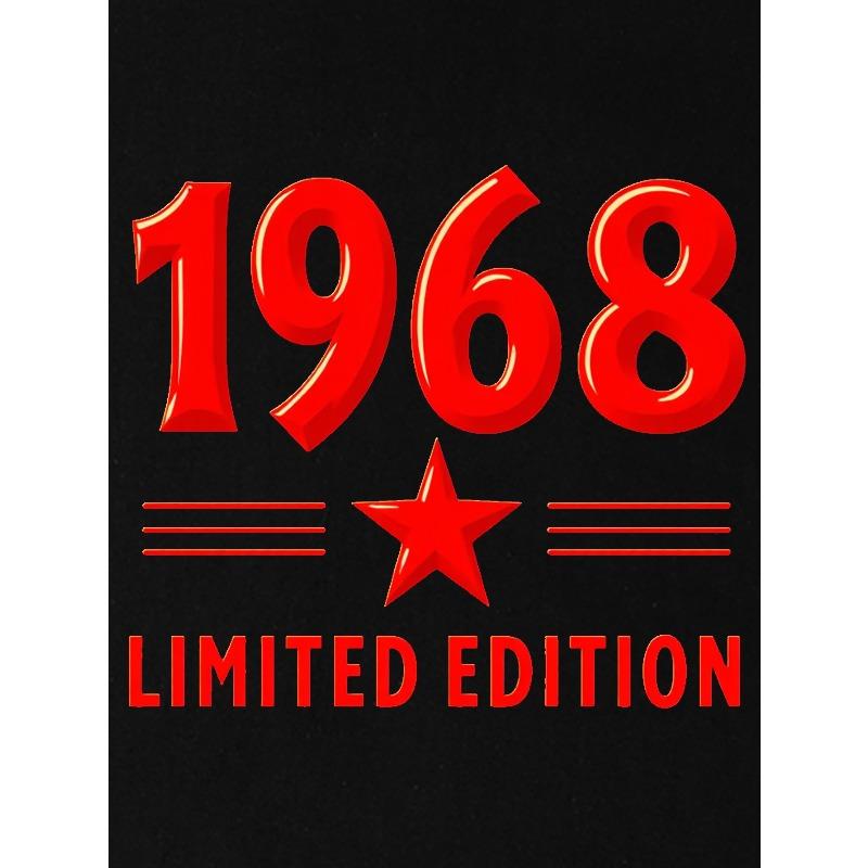 Taglie Europee Maglietta da Uomo | Edizione Limitata 1968 Sigillo a Stella | Tessuto a Maglia Traspirante ed Elastico | Vestibilità Standard | T-shirt Casual Estiva con Tessuto Elastico