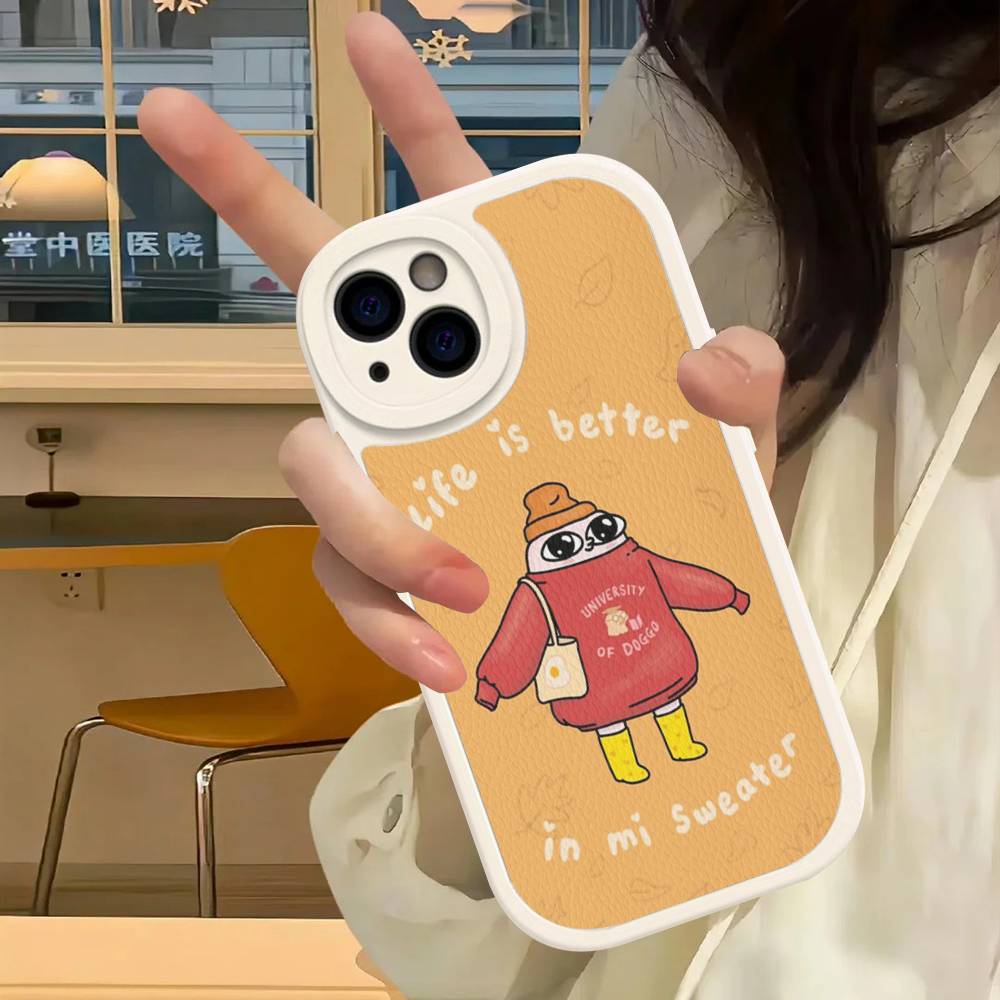 Ketnipz Cartoon Leather Phone Case For IPhone 15 14 13 Pro Max 12 11 16 Plus Phone Cover