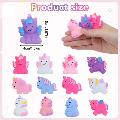 10/20/30Pcs Cute Unicorn Squishy Toys For Kids Birthday Party Favors Pinata Filler Cute Stress Relief Fidget Toy Christmas Gifts