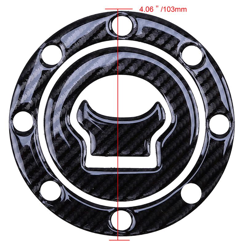 Carbon Fiber Oil Tank Cap Motorcycle Fuel Gas Covers Pad Stickers for Suzuki GSXR 600 750 1000 1300 5/8 Holes