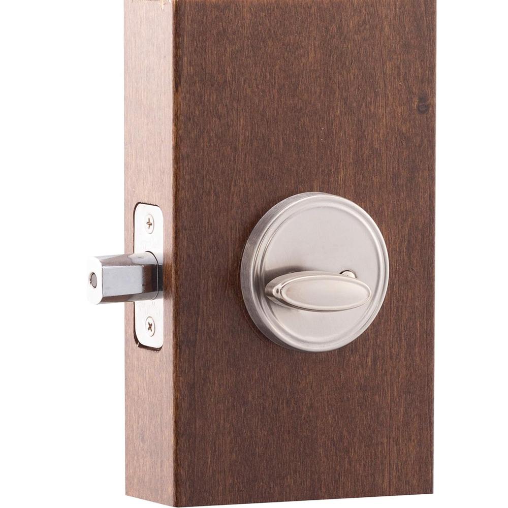 Single Cylinder Deadbolt, Round Deadbolt Lock with Keys, Modern Door Locks with Deadbolt, Deadbolt for Front Door Entrance