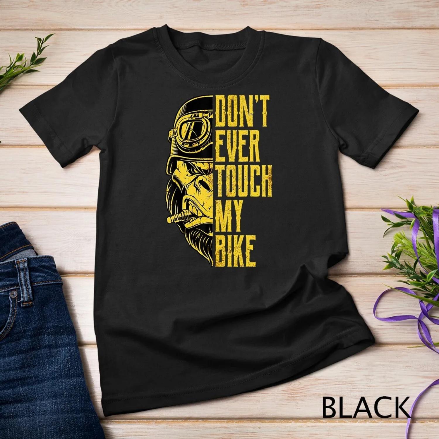 Don t Touch My Bike Gorilla Funny Biker Style T shirt S