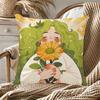 Butterfly Sunflower Series Throw Pillow Covers With Digital Printing Of Short Plush Fabric Car-Shaped Sofa Cushion Home Decor