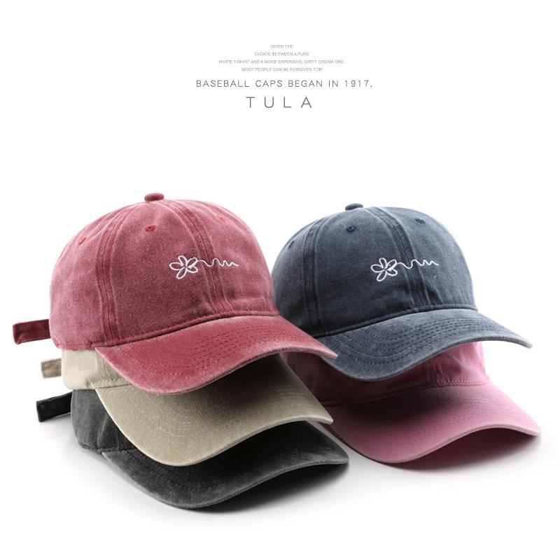 Women's washed baseball cap, outdoor men's travel sun hat, sun visor, baseball cap