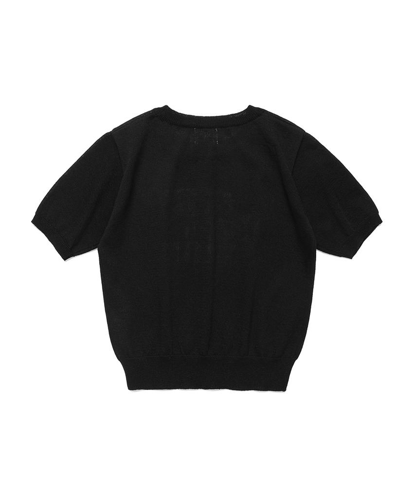 CAVISH W Seller Logo Intarsia Knit Black(Cv2Emfk601A)