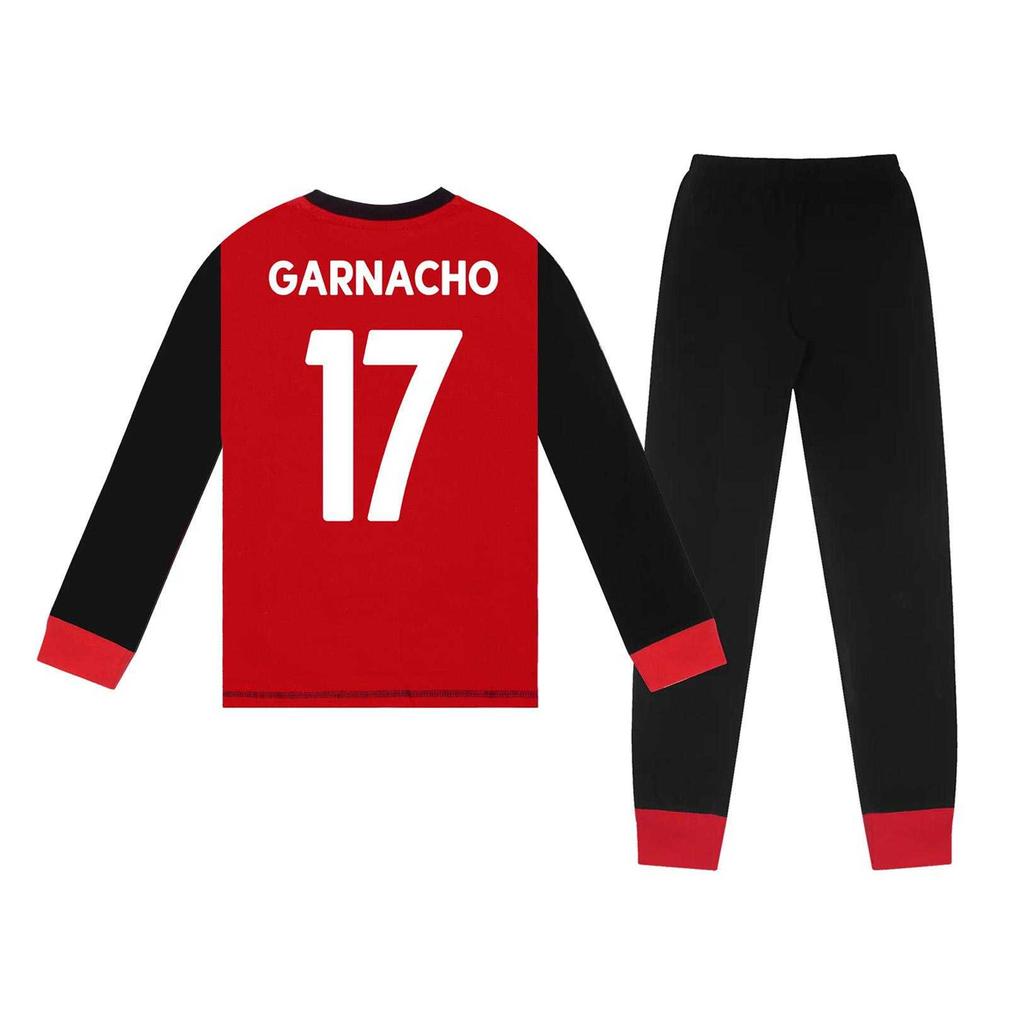 Manchester United FC Boys Alejandro Garnacho 17 Long Pyjama Set