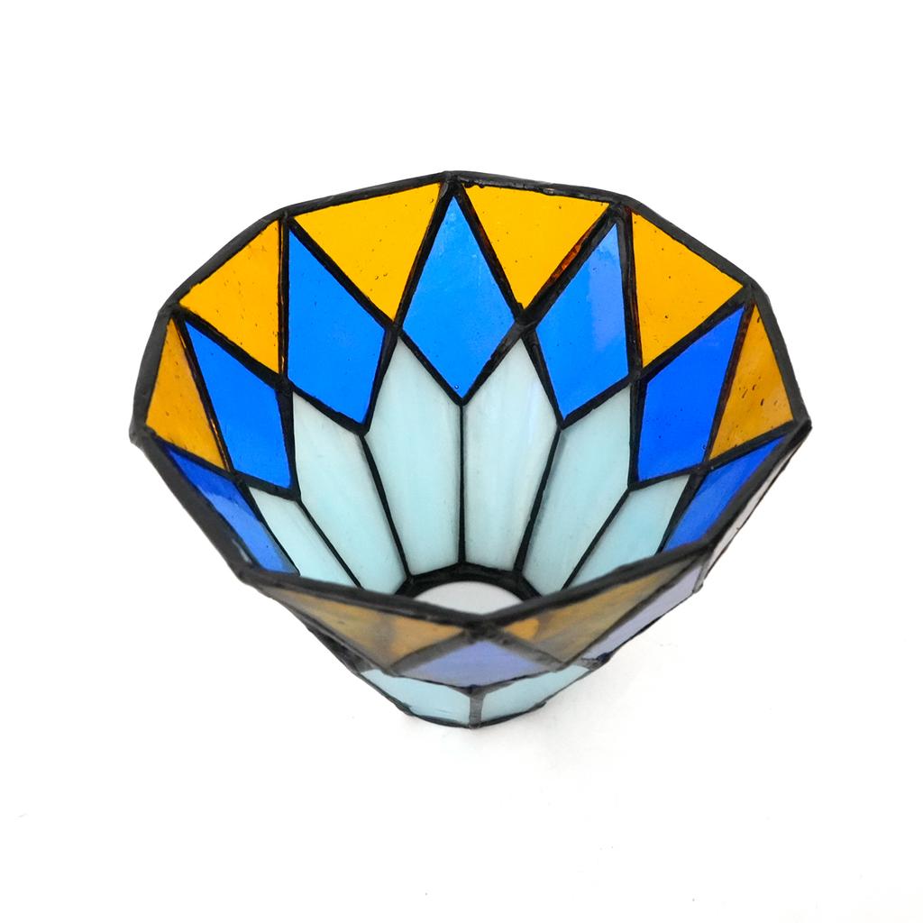 Modern Stained Glass Lampshade, Replacement Lamp Shades with Fan Light, Wall Lamp and Chandeliers