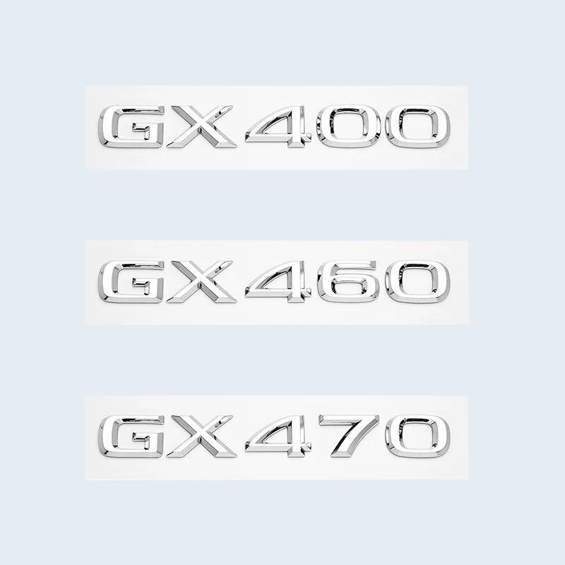 3D Chrome Glossy Black ABS Letters Number GX400 GX460 GX470 Emblem For Lexus Car Trunk Logo Badge Sticker
