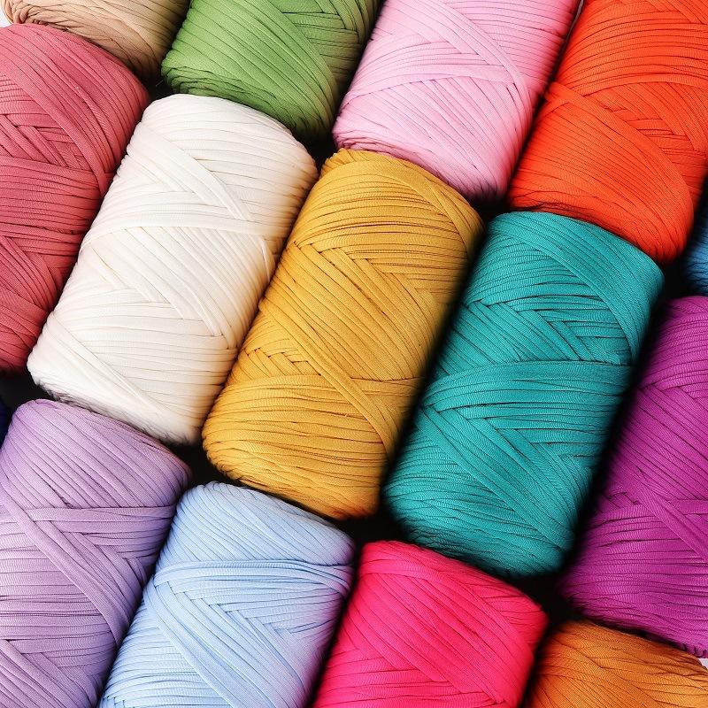 Needlework Knitting Crochet Yarn Large Ball of Cloth Stripe Line Wool Ball DIY Handmade Knitting Bag Thick Wool Floor Mat Blanket Material Line Ball
