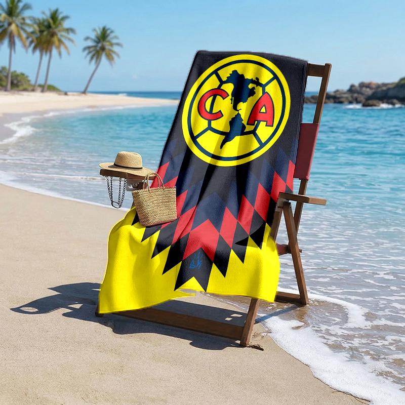 Club Amrica Fashion Beach Towel: Ideal for Summer Adventures Soft, Absorbent and Quick Drying Suitable for Swimming and Bathing