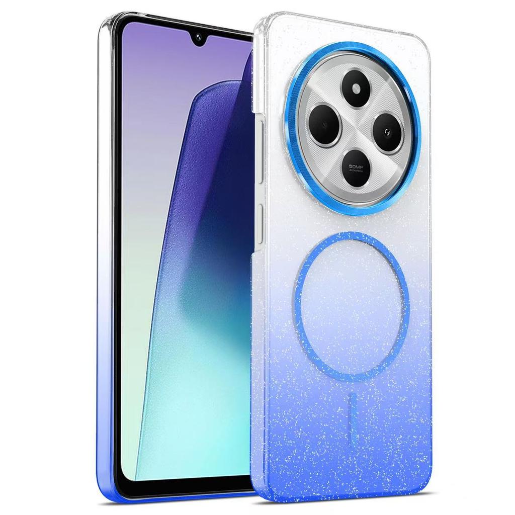 Case For Redmi 14C 4G shiny transparent strong magnetic shockproof cover For Redmi Note 14 Pro Plus 4G 5G Magsafe charging case