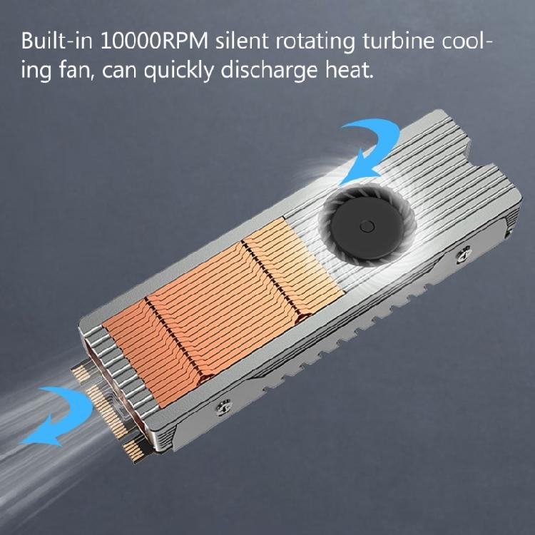 M.2 NVME 2280 SSD Cooling Fan Heat Dissipation M.2 Desktop Computer SSD Radiator
