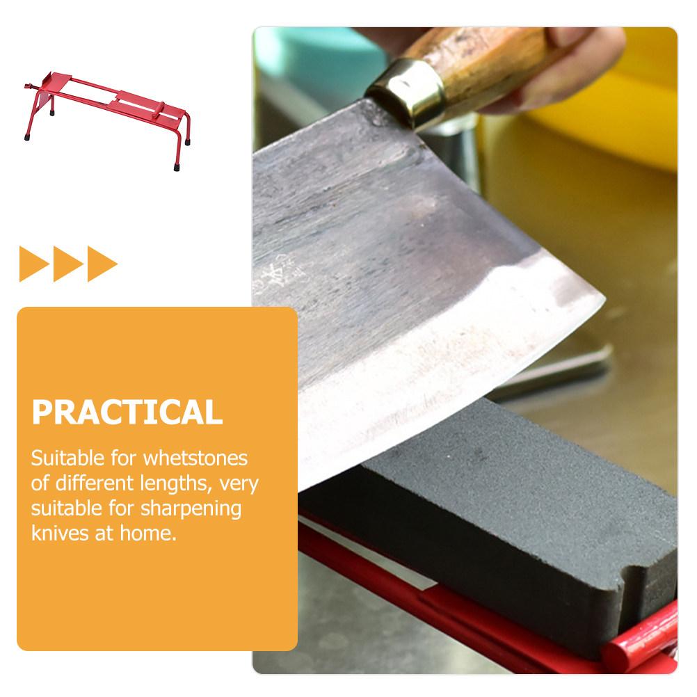 Sharpening Stone Holder Sturdy Iron Whetstone Stand Suitable for Various Stones Knife Sharpener Holder Adjustable Practical
