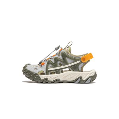 Li Ning Modische Rutschfeste Stoßdämpfende Langlebige Rebound Kinder Sandalen Kinder Sandalen Grün YKKU006-7