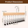 Closet Organiser with 12pcs Clips for Jeans Skirts Socks Hat Scarf