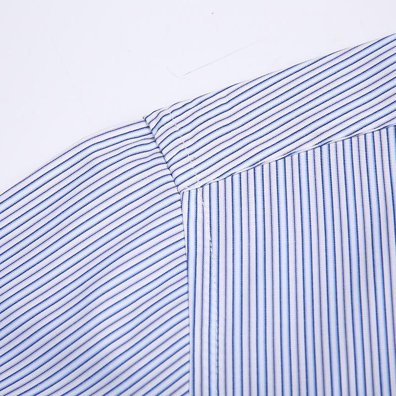 Long Sleeve Regular Fit Men Casual Shirt with Front Pocket for Business  Office Work Striped Male Shirt