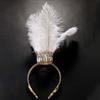 Luxurious Feathered Crown Headband With Rhinestones For Carnivals Parties And Special Occasion Women Costume Props