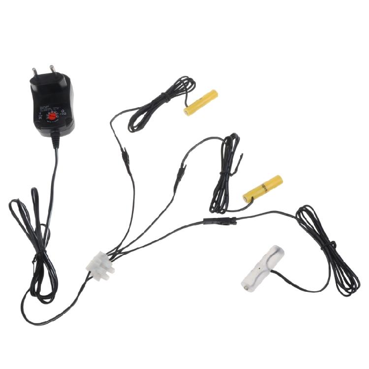 3in1 3V to 12V Adjustable Voltage 2AAA+AA Dummy Battery for Thermometer Hygrometer Telephones Radio Camera Game