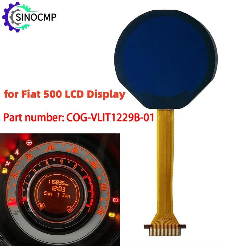 LCD Display Screen COG-VLIT 1229B-01 COG-VLIT1229B-01 for Fiat 500 Instrument Cluster LCD Screen Car Speedometer Repair Parts