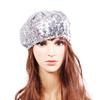Women Fashion Shimmer Sequin Cap Chic Unique Beret Stage Performance Cap