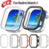 Women Diamond Case For Redmi Watch 6 Hollow PC Hard Cover Bumper For Redmi Watch 6 Smartwatch Protective Anti-drop Case
