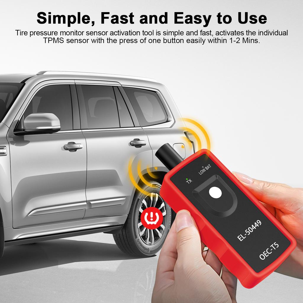 Automobilreifen TPMS Reset Aktivierungswerkzeug EL-50448 OEC-T5 Reifendrucküberwachungssensor Geeignet für Ford/GM Modelle