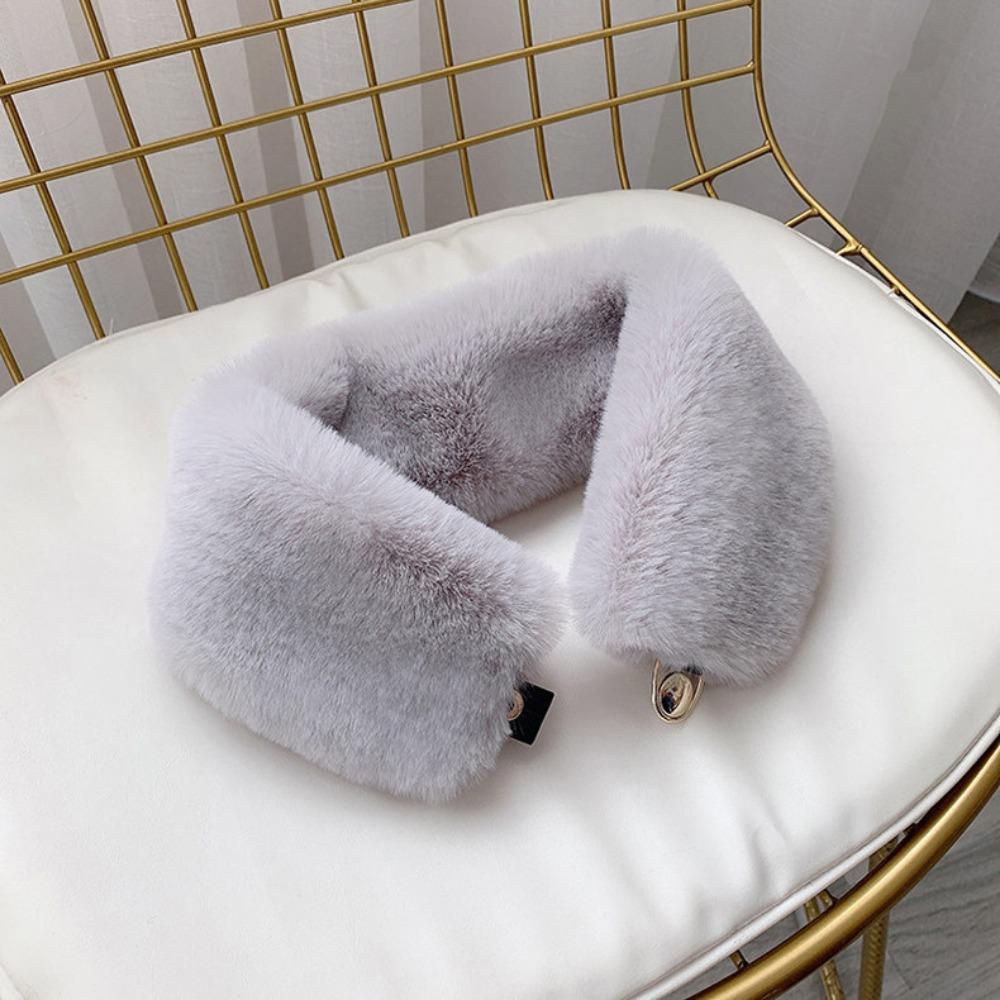 Winter Furry Fur Collar Plush Fake Fur Scarf New Faux Fox Fur Collar Shawl