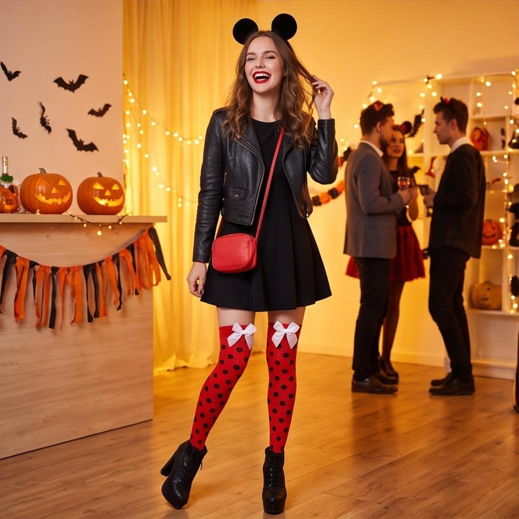 Women's Halloween Thigh High with for Costume Party and Cosplay