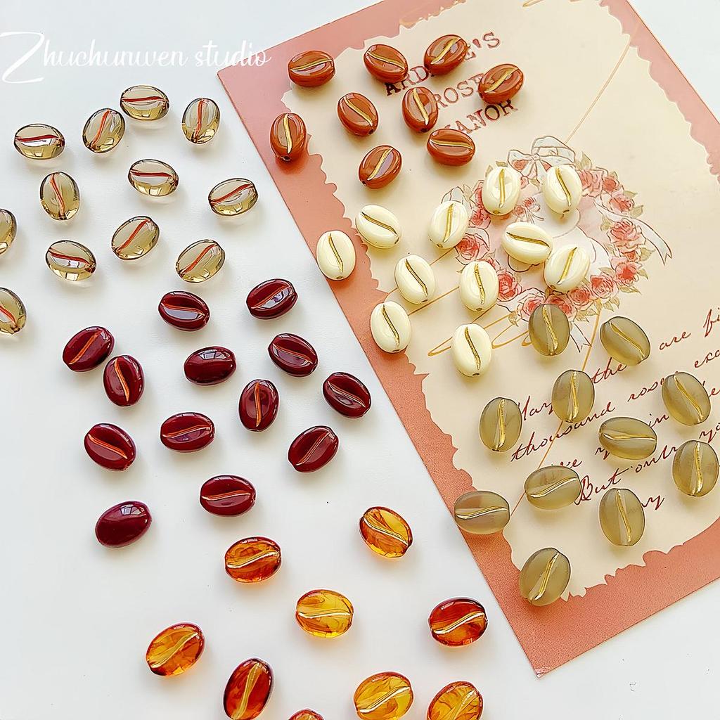 Czech-Style Coffee Bean Beads: DIY Jewelry Beading Supplies for Bracelets, Necklaces, Earrings