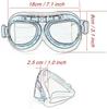 Karokkaku Steampunk Vintage Retro Motorrad Radfahren Sport Pollenschutzbrille, Brille, Helm, Pilot, Survival, (blau)
