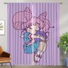Chibiusa Home Interior Curtains for Living Room Curtain Partition Curtains 2 Pieces Tulle for Bedroom Shades Kitchen Blackout