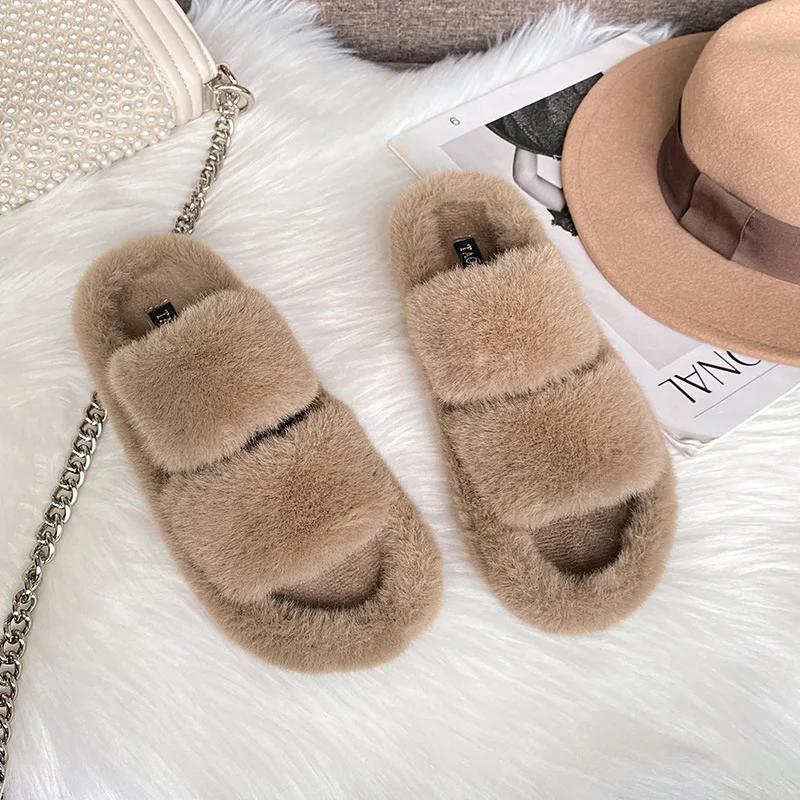 

Winter Women Flocky Slipper Casual Bootie Shoes Girl Sweet Home Shoes 42 коричневий