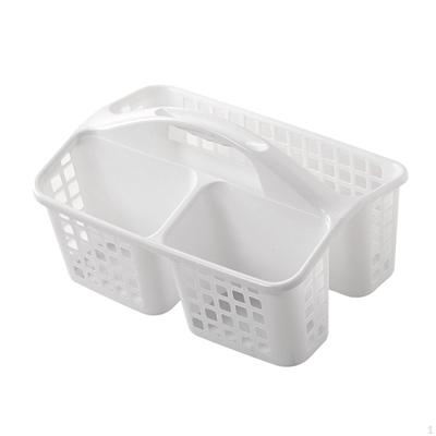 Bathroom Shower Basket with Handle 3 Divided Compartments Multifunctional for Swimming Pool,