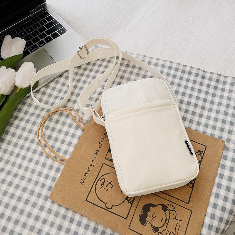 Women's Ultra-Light Crossbody Canvas Bag - Compact Summer Mobile Phone Carrier