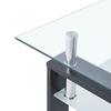 Vidaxl Coffee Table, Grey-Transparent, 95X55X40 Cm, Glass