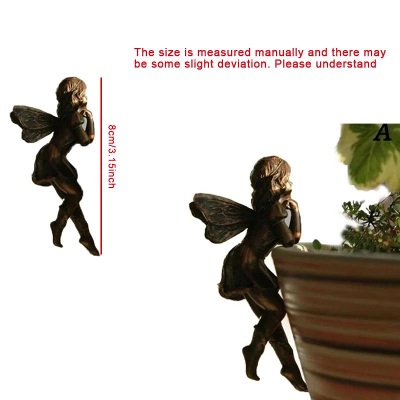 Fairy Girl Hengekopp Harpiksdekorasjon Fairy Kombinasjon Blomsterkurv Kantdekorasjon Hagekrukkepynt