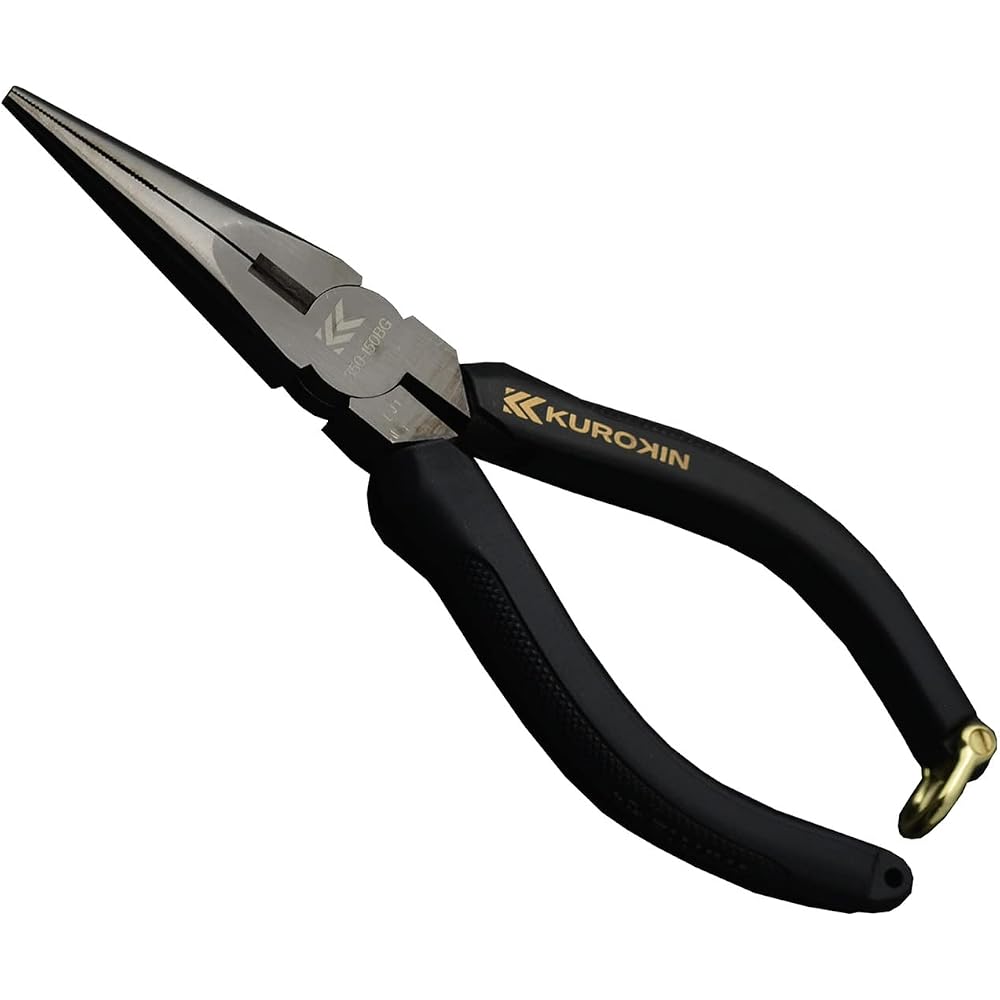 Fujiya (Fujiya) radio pliers, black gold (grip part, cross knurled processing) 350-150BG