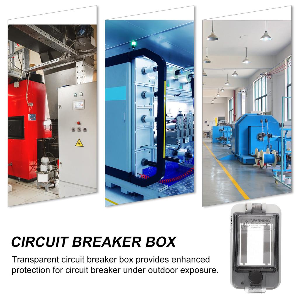 Waterproof Circuit Breaker Clear 2 Way Distribution Box Outdoor Electrical Protection Cover Durable Pc Power Supply Enclosure