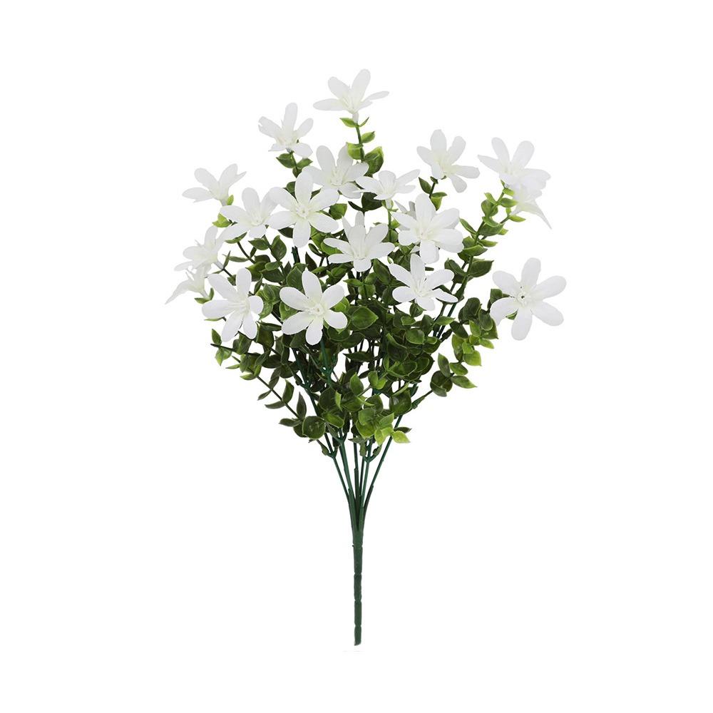 Multicolor Simulation Flower Silk Petals Faux Flower Desktop Ornament