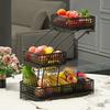 Fruit Rack Metal Mesh Fruit Basket Bowl Three Tiered Vegetable Bread Organizer for Kitchen Dining Table