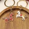 2026 Horse Year Keychain Lucky Zodiac Horse Pendant New Year Blessing Keyring Bag Hanging Decoration Accessories Gifts