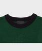 FFEFF STUDIO Coloring Round Wool Pullover (Dark Green)