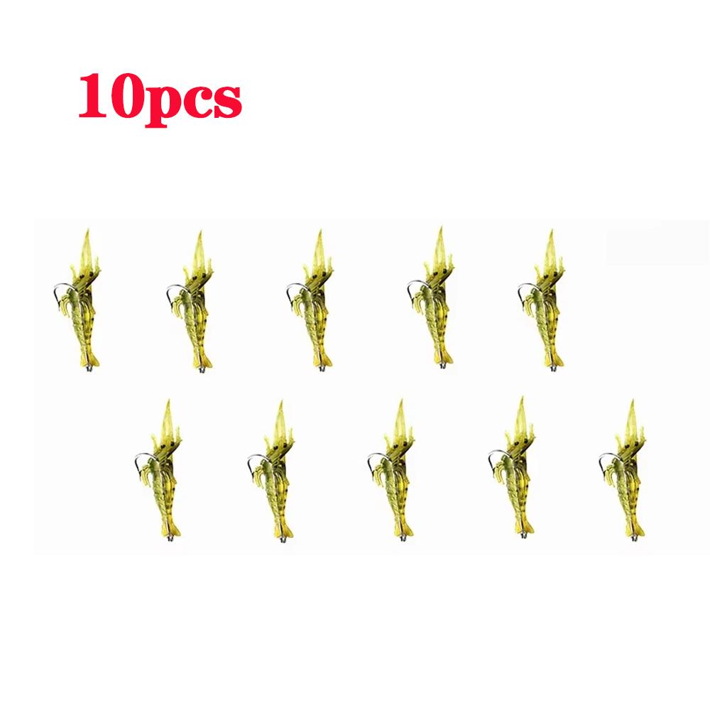 

10/20PCS Soft Simulation Shrimp Prawn Lure Hook Crankbaits Fishing Tackle Fishing Lures Artificial Bait Wobblers for Trolling